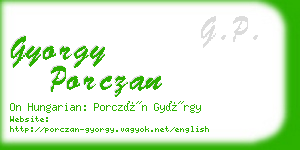 gyorgy porczan business card